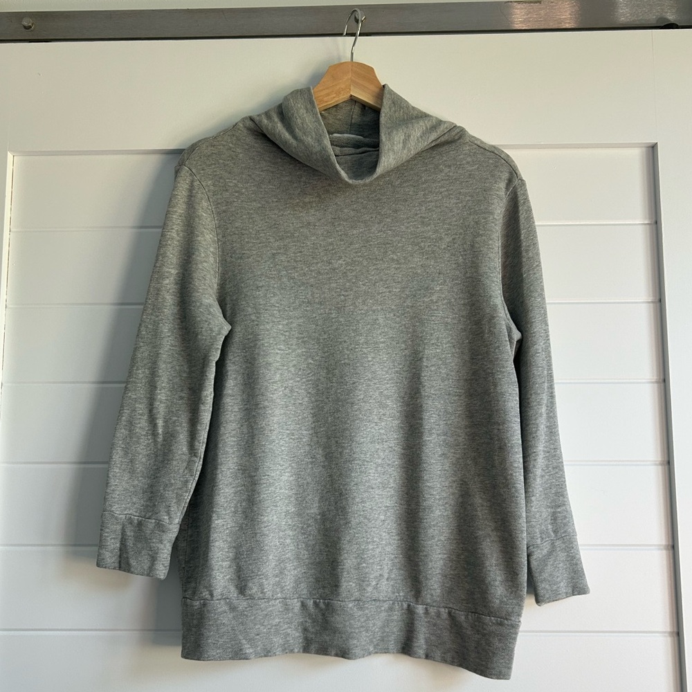James Perse French Terry Gray Mock Neck Sweatshirt Size 2 / Medium